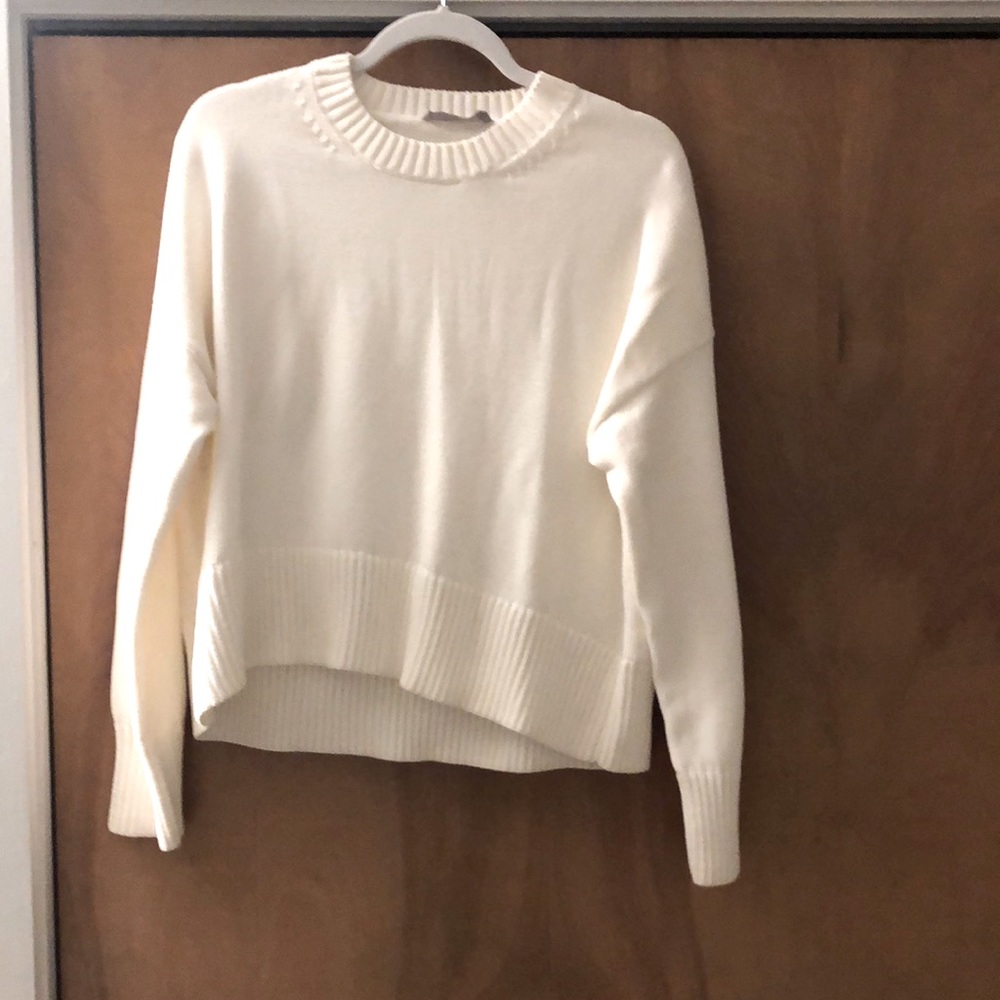 Everlane white cotton sweater